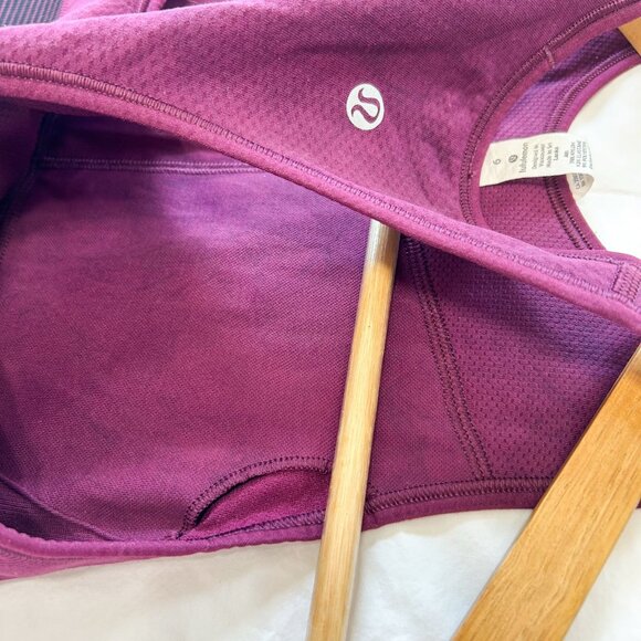 Lululemon Ebb to Train Sports Bra Marvel Wash Purple Black Size 6 - Picture 6 of 6
